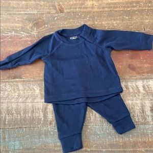 LL Bean navy blue matching set for baby